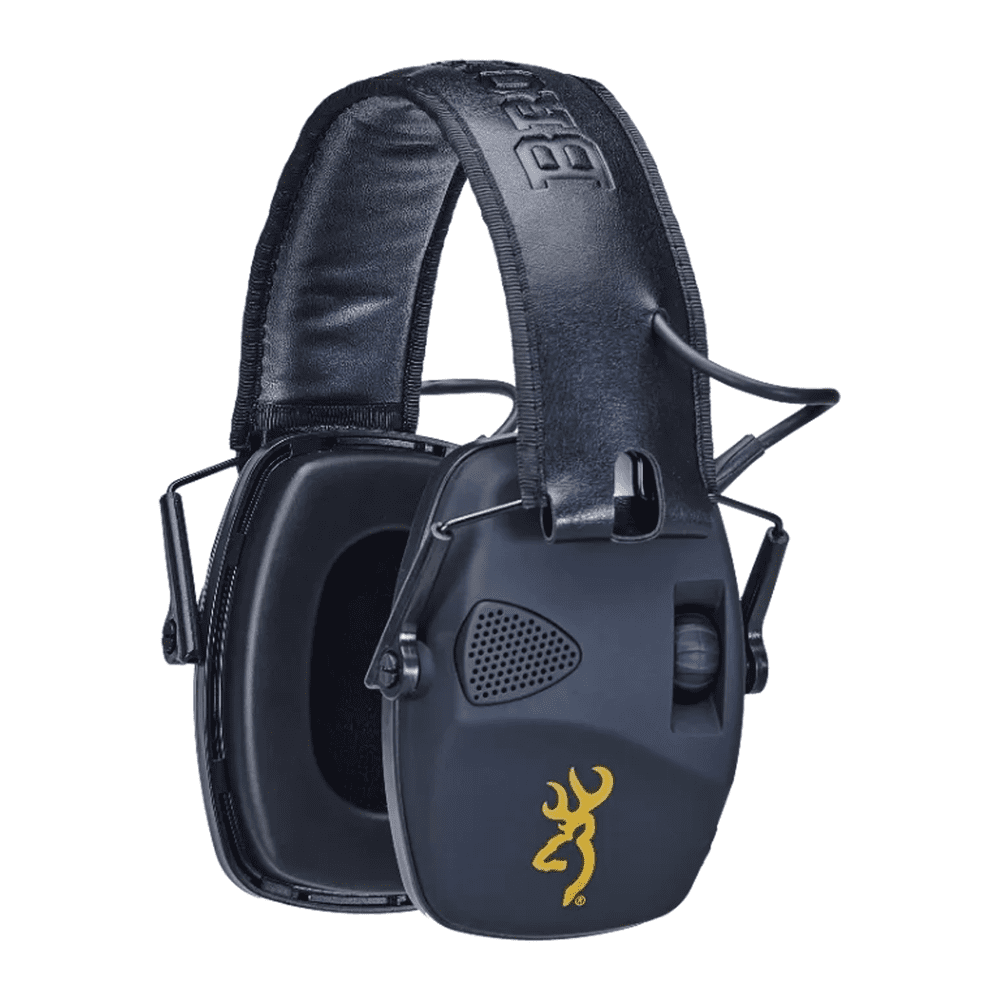 Browning Fox Electronic Hearing Earmuffs Ear Defenders Black NRR 20 Decibels