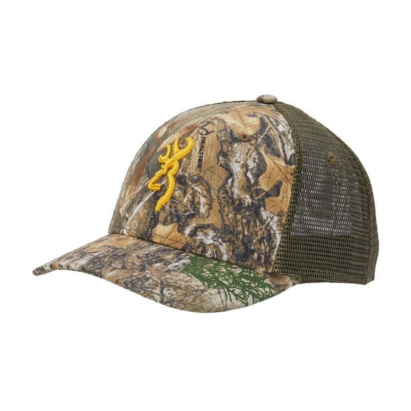 Browning Logo Baseball Hat Cap Saratoga Real Tree Edge Camo