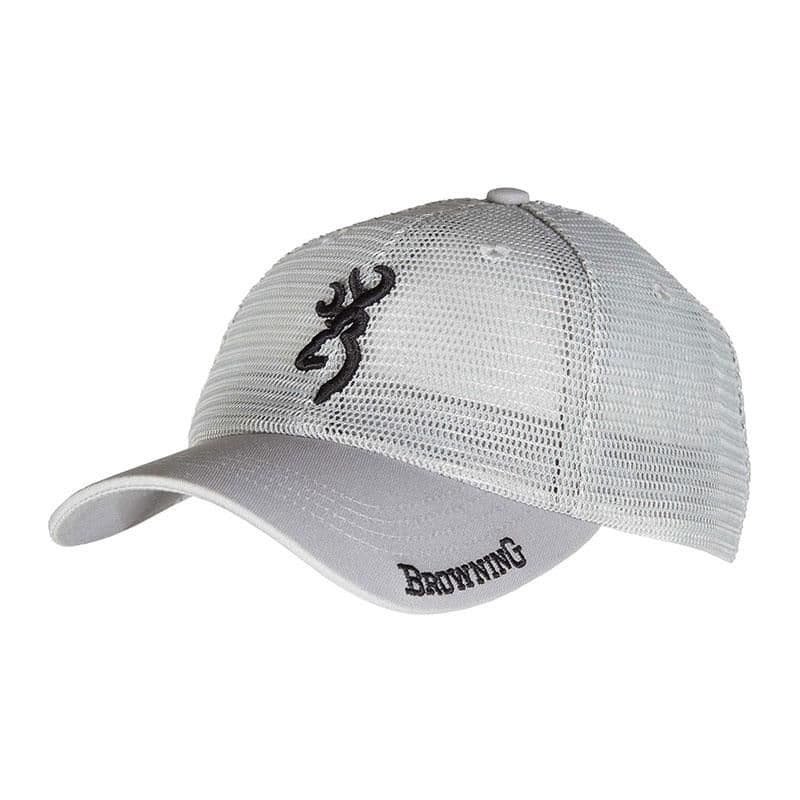 Browning Logo Baseball Hat Cap Time Grey Light Clays Trap