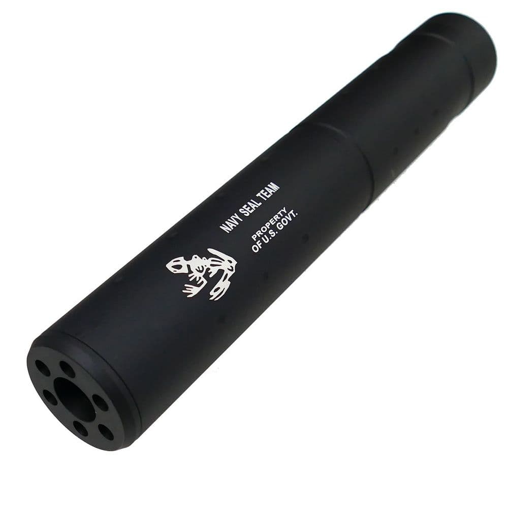 Cobra Airsoft Navy Seal Logo Mock Suppressor 14mm ccw 195mm