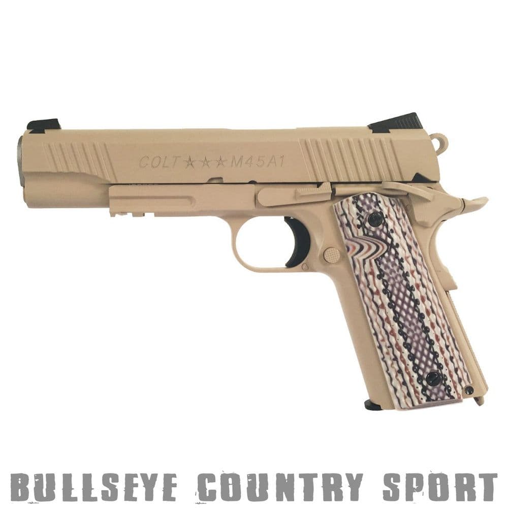 Cybergun KWC Colt 1911 Rail CO2 Airsoft Pistol Tan