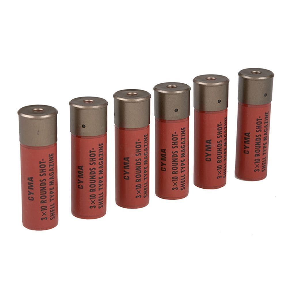 CYMA Shotgun Shells 6 Pack Red 30 Rd M870