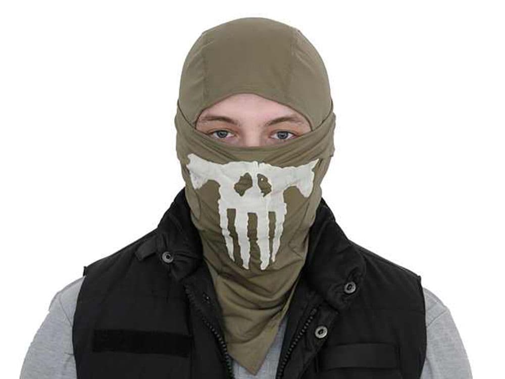 Emerson Lightweight Balaclava Skull Olive Green