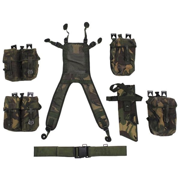 Ex-Army Surplus British PLCE Webbing Set DPM Camo 7 Parts