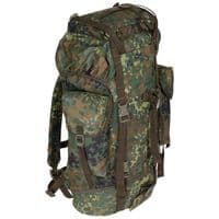 Ex Army Surplus German Combat Backpack Flecktarn Camo Camp Hike Rucksack