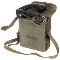 Ex Army Surplus US Field Phone EE-8 With Cotton Case WWII Collector Radio