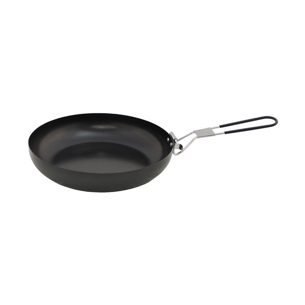 FOX Outdoor Frying Pan with Foldable Handle Small Black Silver