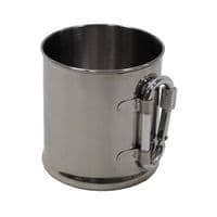 Fox Outdoors 220ml Stainless Steel Cup Carabiner Single-Walled