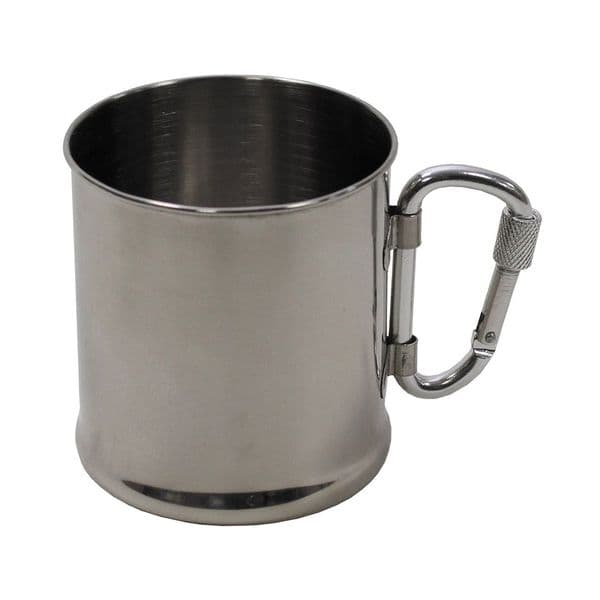 Fox Outdoors 220ml Stainless Steel Cup Carabiner Single-Walled