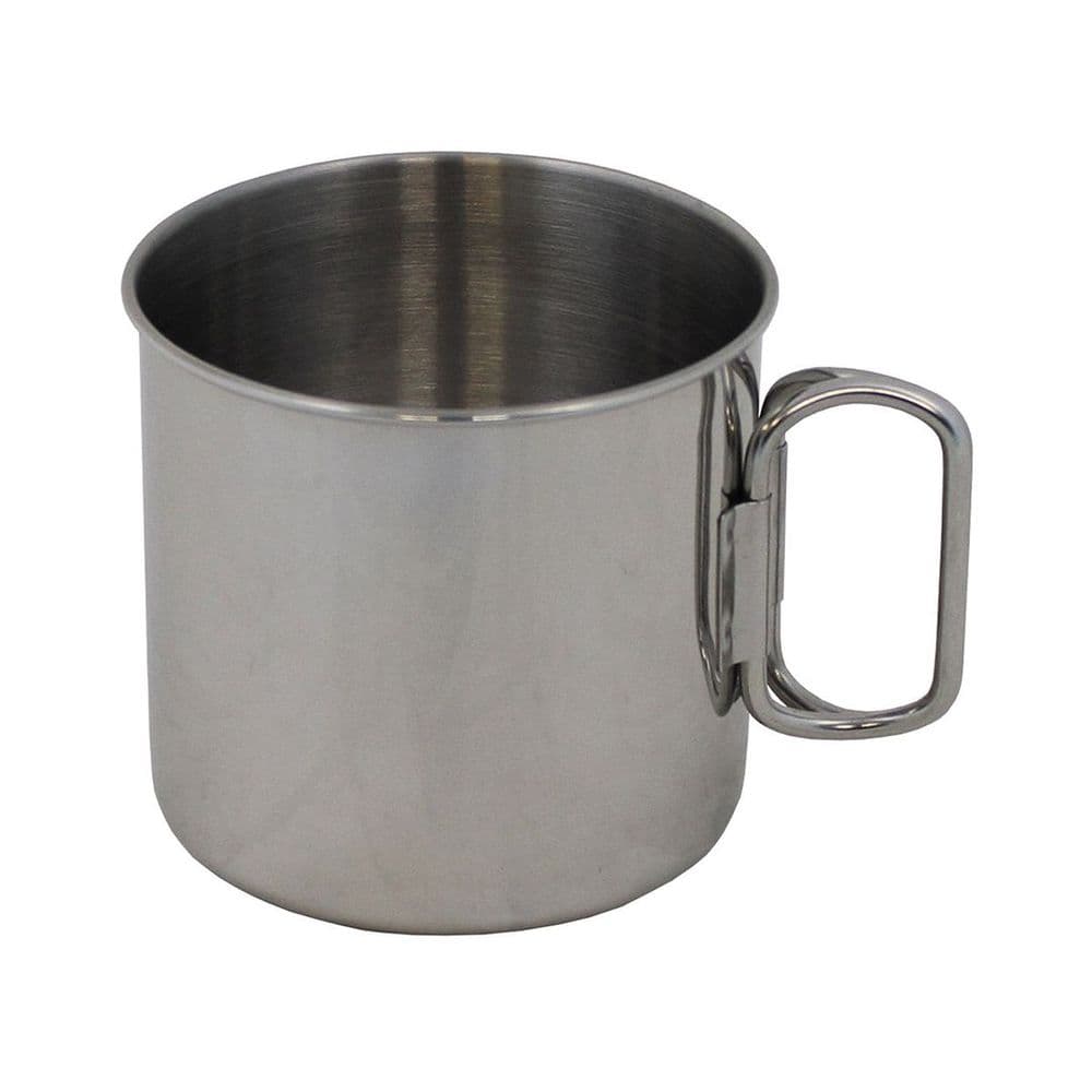 Fox Outdoors 450ml Stainless Steel Cup 2 Foldable Handles