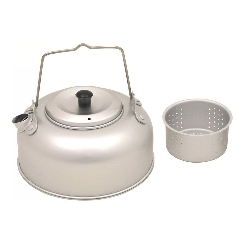 Fox Outdoors 950ml Tea Kettle with Tea Strainer Aluminium Silver