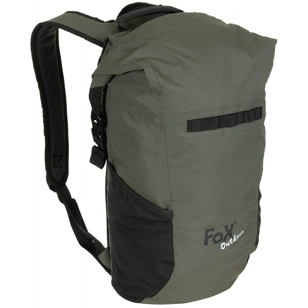 Fox Outdoors Backpack Dry Pak 18ltr Green Waterproof Camping Hiking Biking