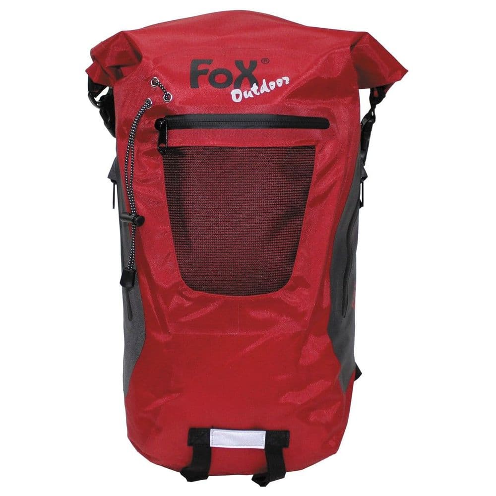 Fox Outdoors Backpack Dry Pak 20ltr Red Waterproof Hiking Walking Camping