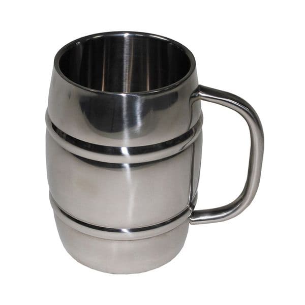 Fox Outdoors Barrel Mug 1Ltr Stainless Steel Double-Walled Insulated