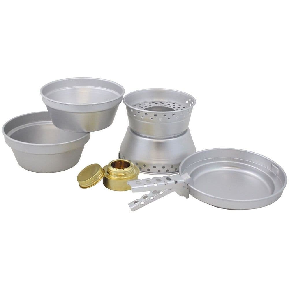 Fox Outdoors Camping Cook Set Premium Aluminium Mess Kit Stove Burner Pan Set