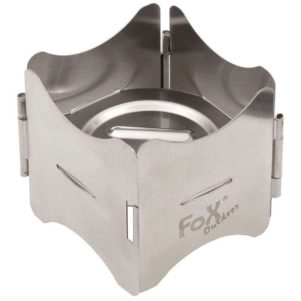 Fox Outdoors Camping Fuel Pellet Cooker Stove Pot Rest Support Foldable