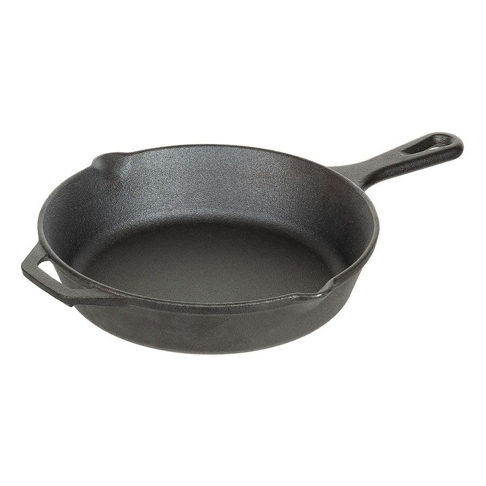 Fox Outdoors Cast Iron Frying Pan with Handle 26cm Dia Black