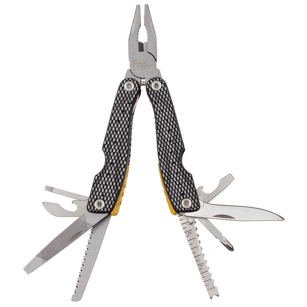 Fox Outdoors Pocket Knife Multitool Large Carbon Handle