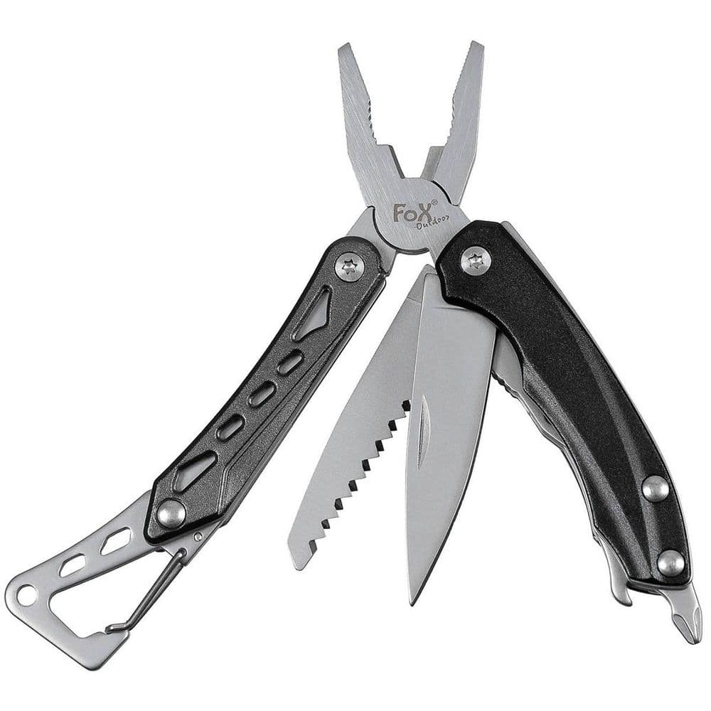 Fox Outdoors Pocket Knife Multitool With Mini With Carabiner