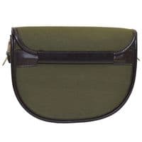 GMK Stonebridge Deluxe Shotgun Cartridge Bag 100 Green Canvas / Leather