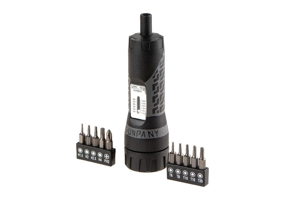 Gunpany Gun Tech Torque Screwdriver Set 1.1 - 6.8Nm T6, T8, T10, T15, T20, H1.5,