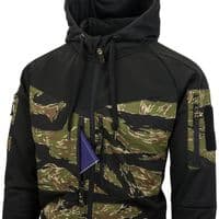 Helikon Rogue Mens Hoodie Fullzip Black Tiger Stripe Camo