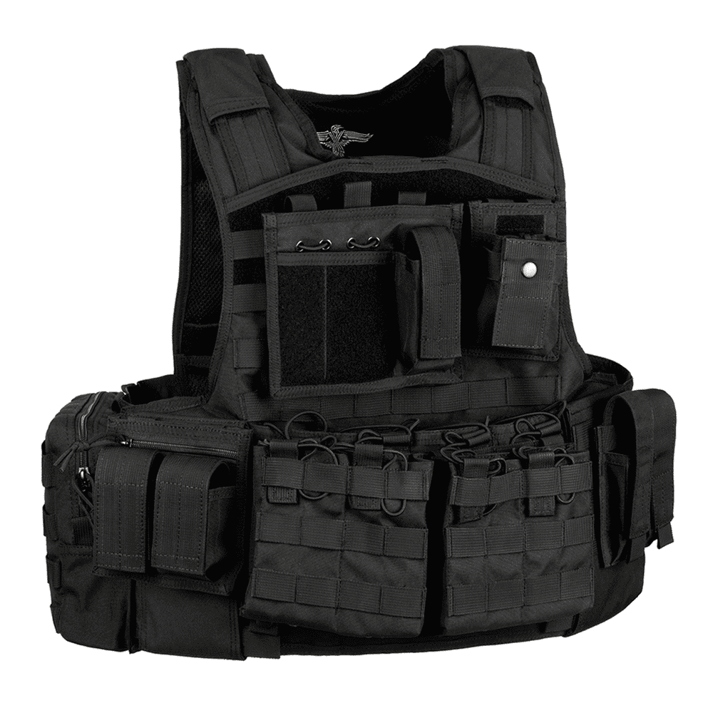 Invader Airsoft Mod Carrier Combo Molle Vest SAPI Black