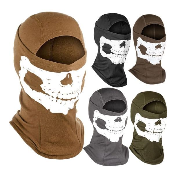 Invader Gear Skull Balaclava 1 Hole Airsoft Paintball Mask
