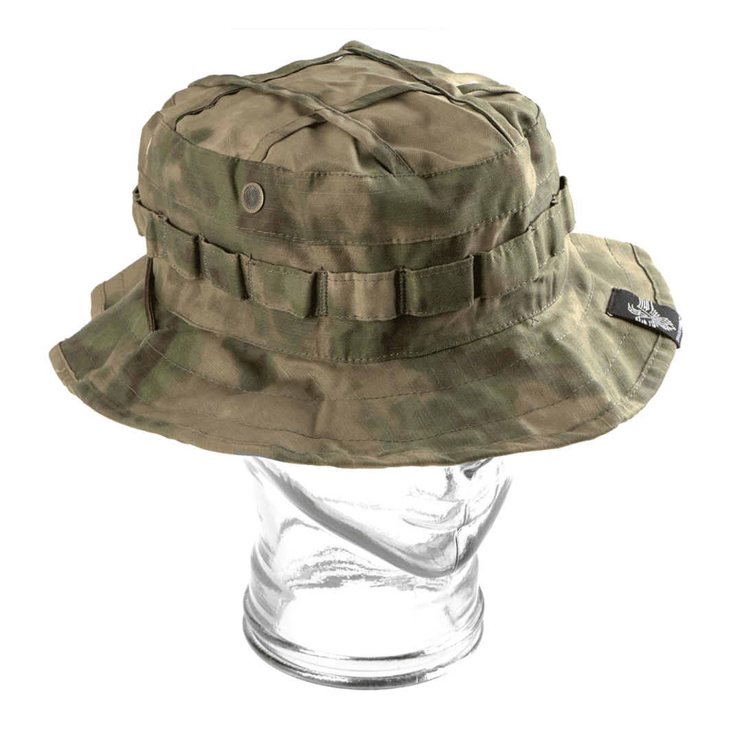 Juniper Unisex Algodón Encerado Lona Bucket Hat-j9702, Negro