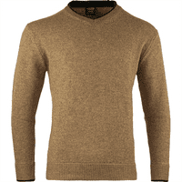 Jack Pyke Ashcombe 100% Lambswool V-Neck Pullover Barley
