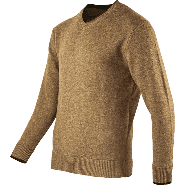 Jack Pyke Ashcombe 100% Lambswool V-Neck Pullover Barley