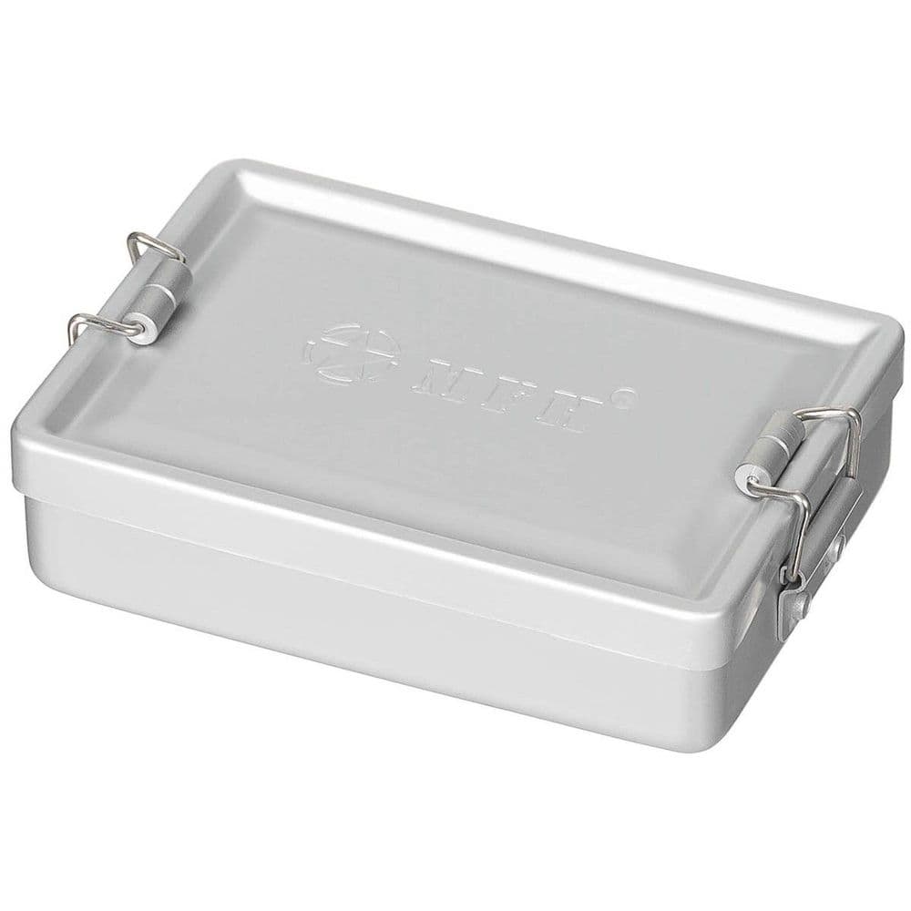 MFH Aluminium Small Storage Box Waterproof Silver Keys Wallet Camping Bushcraft