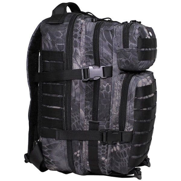 MFH Assault I Rucksack Day Pack Airsoft Snake Night Camo Walking 30ltr 30333N