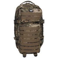 MFH Assault Rucksack Backpack Snake Woodland Green 30333O Airsoft Camp