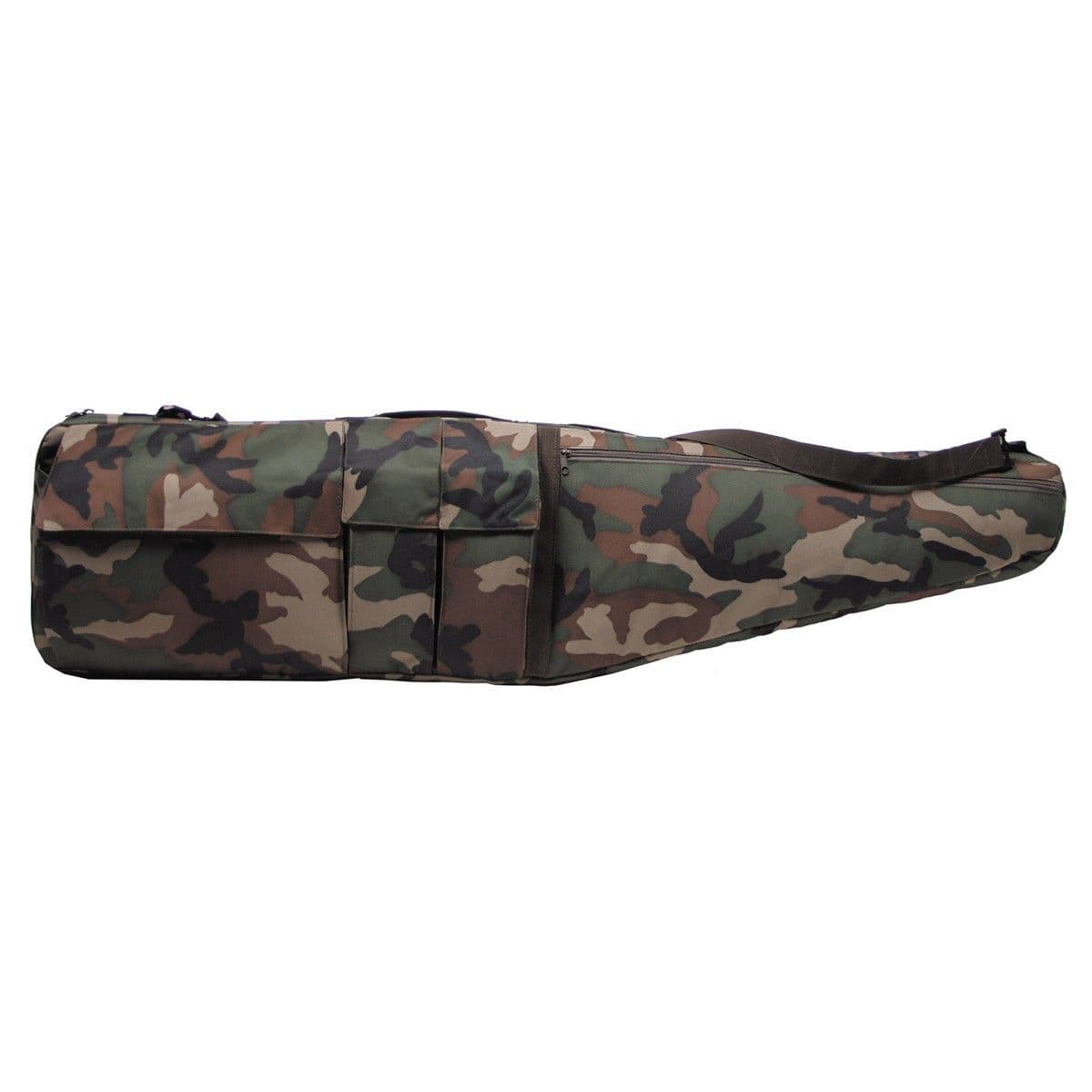 Mfh Military Style Sniper Rifle Carry Case Padded Woodland Camo