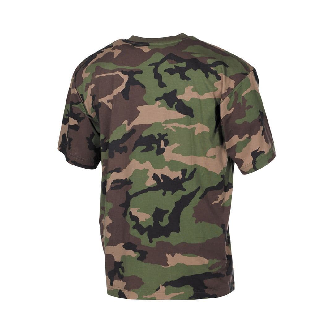MFH US T-Shirt Short-Sleeved SK Woodland Camo