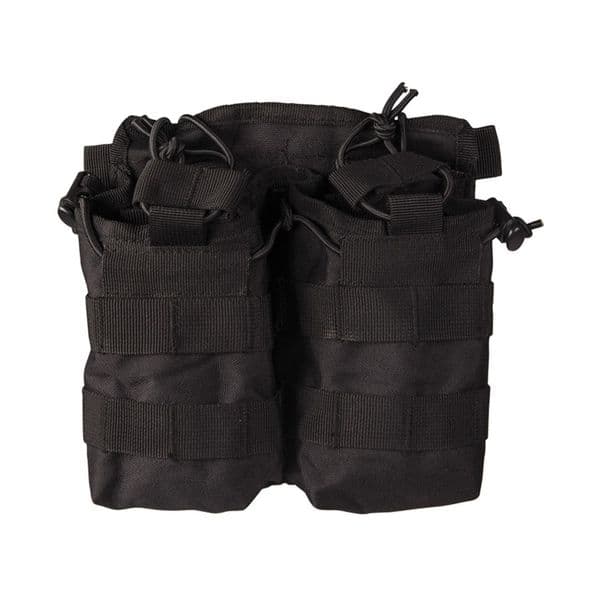 Mil-Tec Open Top Double Magazine Molle Pouch Black
