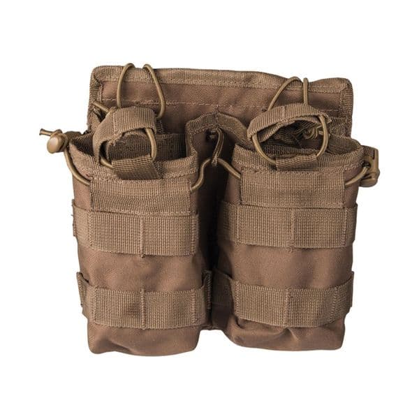 Mil-Tec Open Top Double Magazine Molle Pouch Dark Coyote