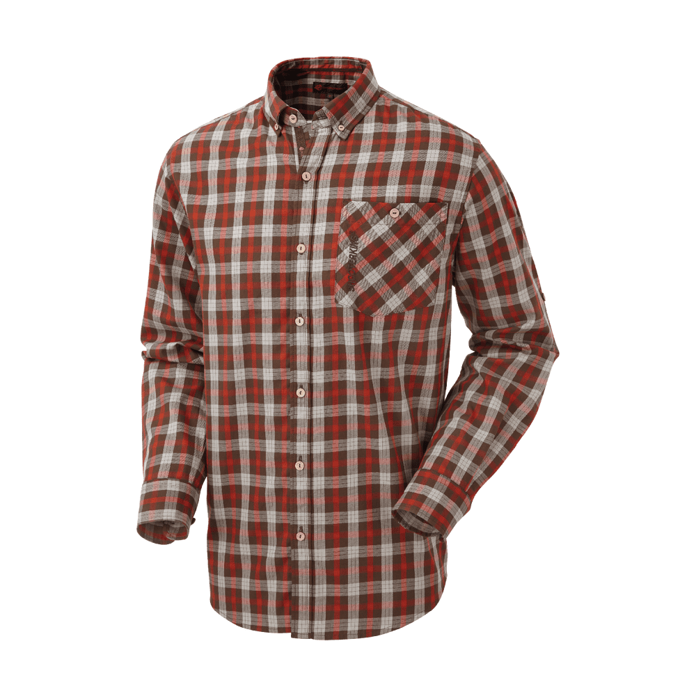 ShooterKing Mens Country Wear Moorland Check Shirt Red Brown