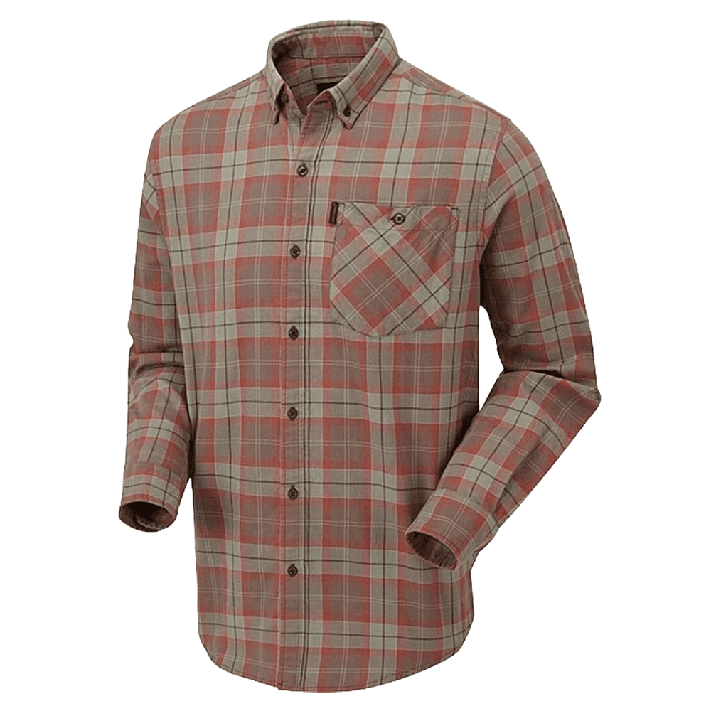 ShooterKing Mens Field Check Cotton Shirt Red Green RRP £49.99