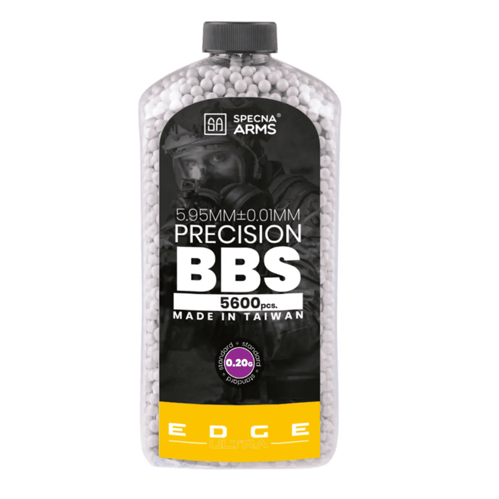 Specna Arms EDGE Ultra Airsoft BB’s Ammo Pellets 0.20g 5600 Bottle Polished
