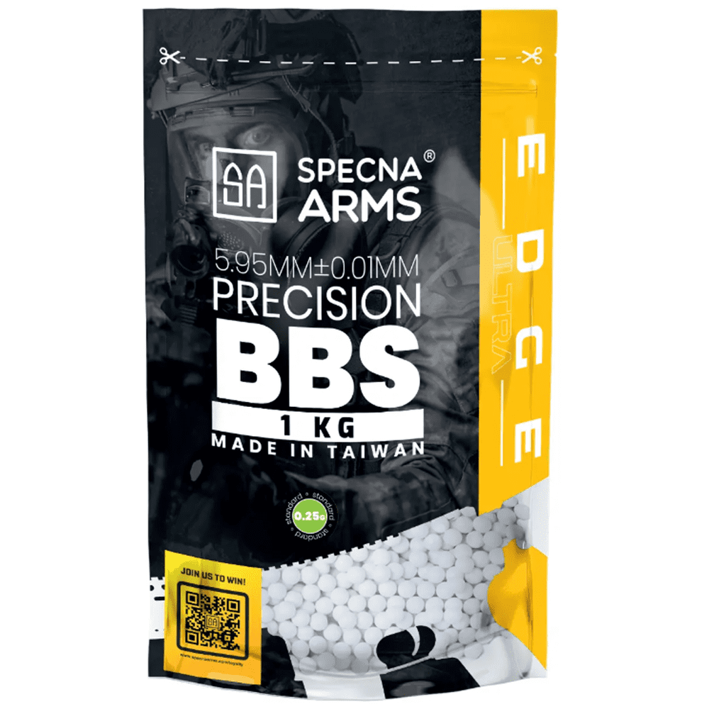 Specna Arms EDGE Ultra Airsoft BB’s Ammo Pellets 0.25g 1KG Polished