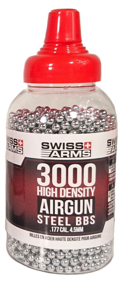 Swiss Arms Airgun 4.5mm Steel Pellets 3000 Silver Bb's