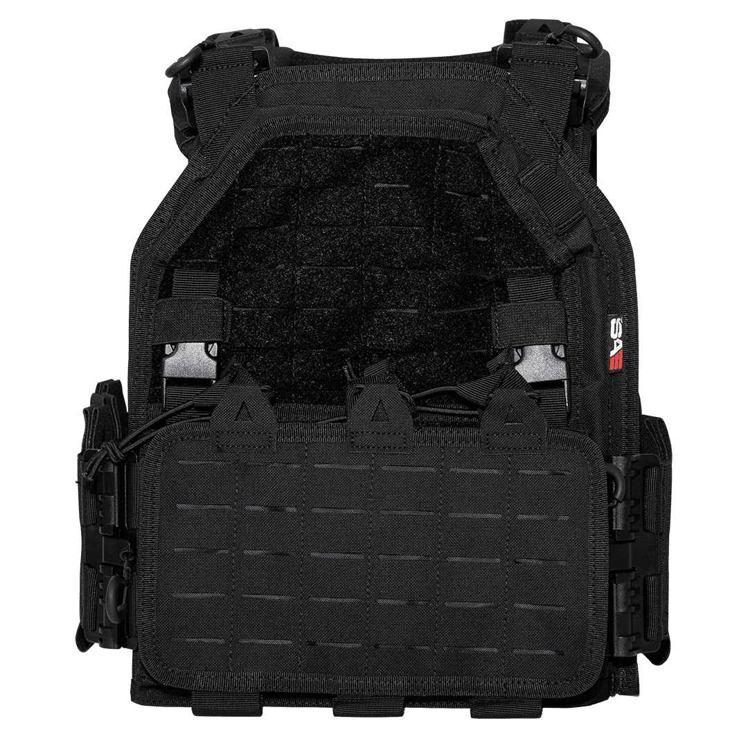 thumbnail image 2 of VISM Fast Plate Carrier Vest - Minimalist Tactical Vest For Shooting Range - Black 2 of 4