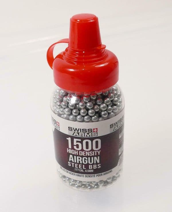 Swiss Arms Steel Airgun Pellet bb's 4.5mm Bottle of 1500
