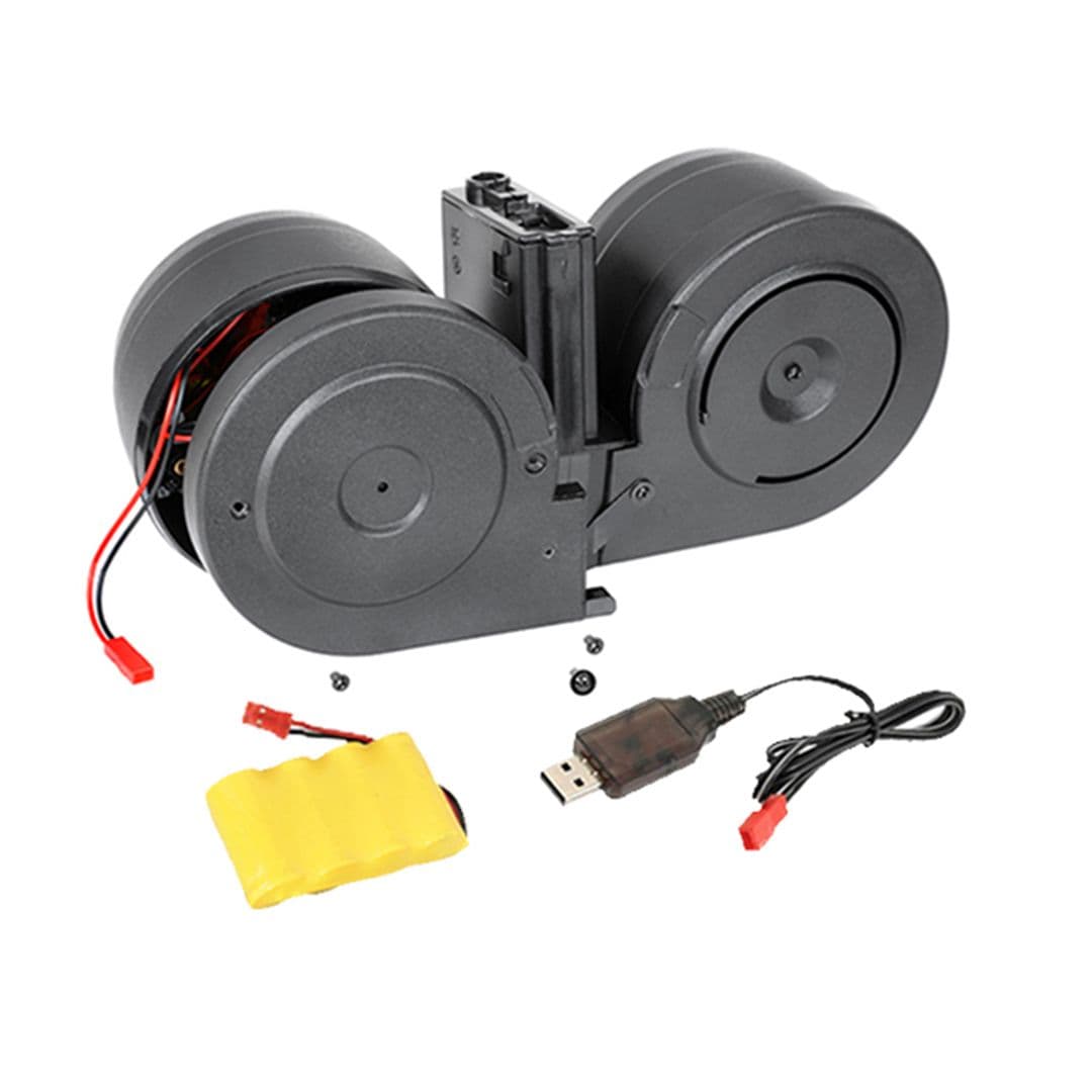 UFC Airsoft Electric Double Drum Mag Magazine For M4