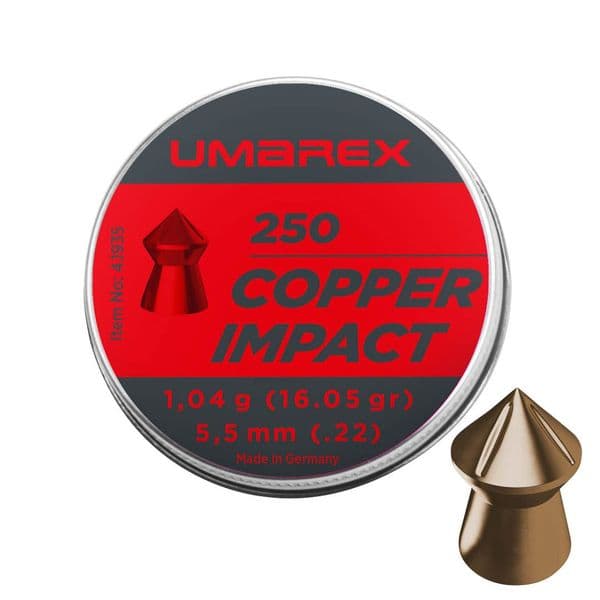 Umarex Copper Impact Air Gun Rifle Pellets 5.5mm .22 Ammo