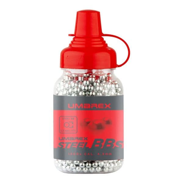 Umarex Premium Steel BBs 4.5mm .177 Silver 1500 Bottle 0.35g
