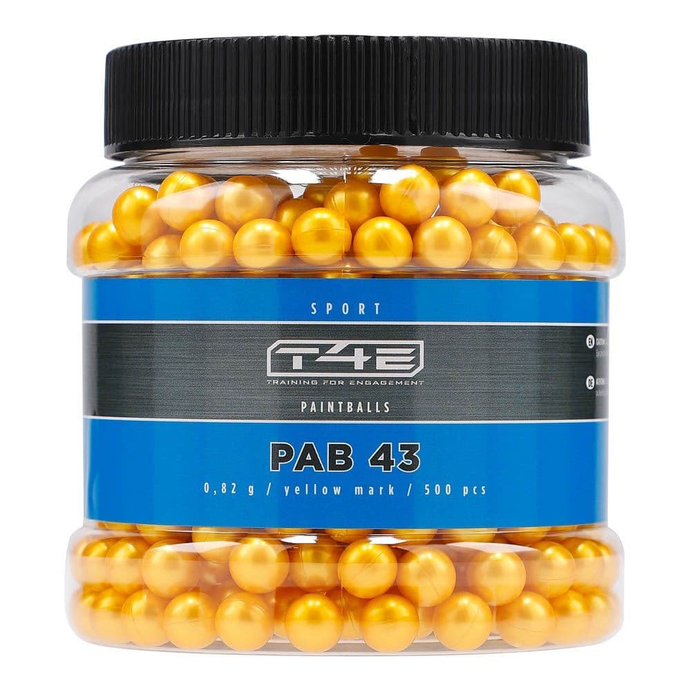 Umarex T4E Ammo Paintball Pellets Sport PAB 43 Yellow 500