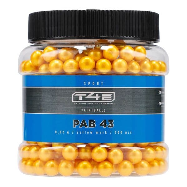 Umarex T4E Ammo Paintball Pellets Sport PAB 43 Yellow 500 umarex-t4e-ammo-paintball-pellets-sport-pab-43-yellow-500